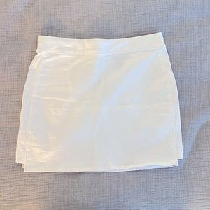 F21 white high waisted mini skirt